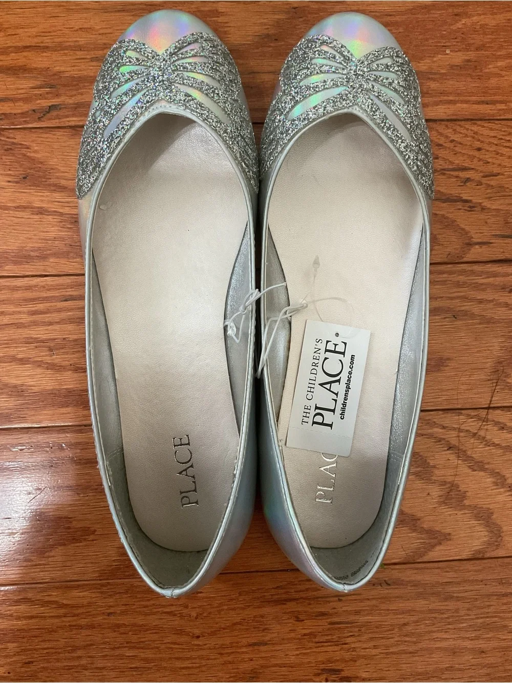 Girls Silver Children’s Place Non-Marking Ballet Flats- Brand New